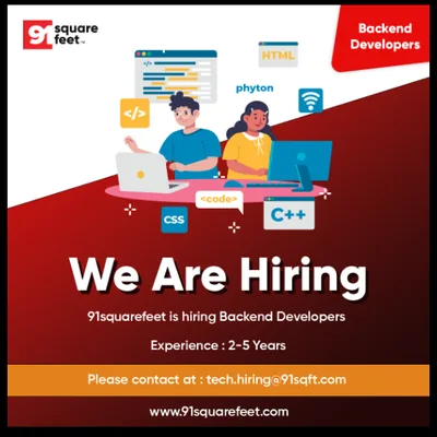 Hiring post: 91squarefeet is hiring backend developers