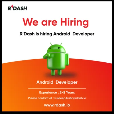 Hiring post: R'Dash is hiring an Android developer